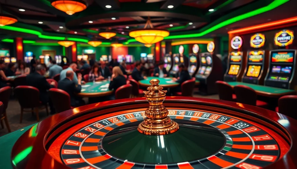 Experience the thrill of 188bet vào bóng as players strategize in a bustling casino.